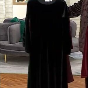 Belle by Kim Gravel Regular Bellevet Long Sleeve Maxi Dress Black XS